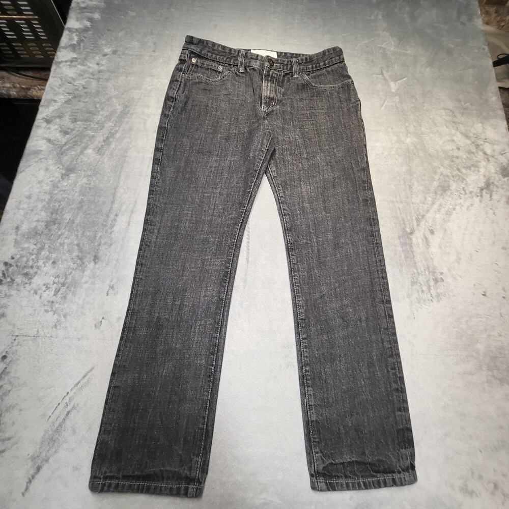 Ecko Unltd Jeans Mens 34x30 Black Gray Slim Fit Denim Zip Fly Rhino Patch